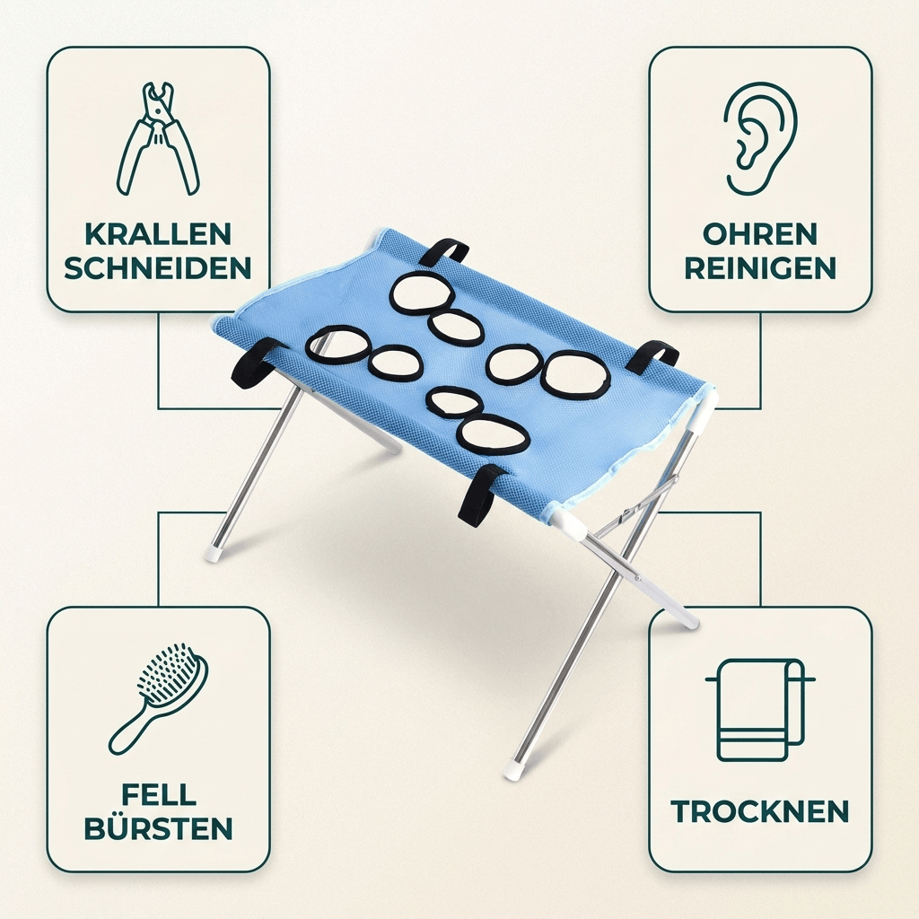 Faltbarer Hundepflegetisch